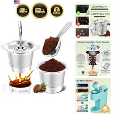 2 Pack Reusable K Cup for Keurig 1.0, Stainless Steel Reusable K Cups for Keu...