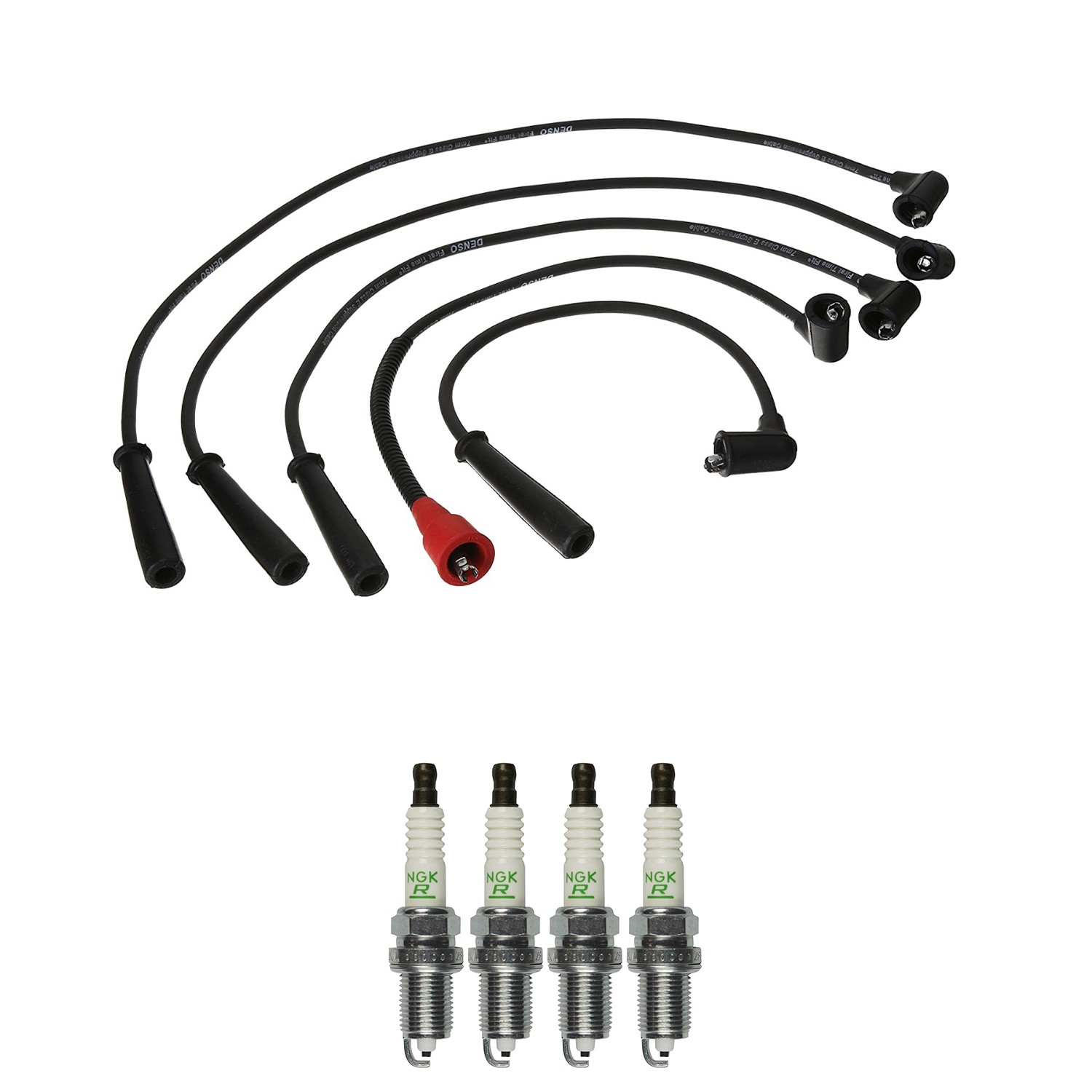 Denso Ignition Wires and NGK Spark Plugs Kit for Mazda 626 MX-6 2.2L L4