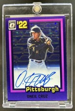 2022 Donruss Optic Oneil Cruz Retro 1981 Signatures Purple Stars Auto RC #/25