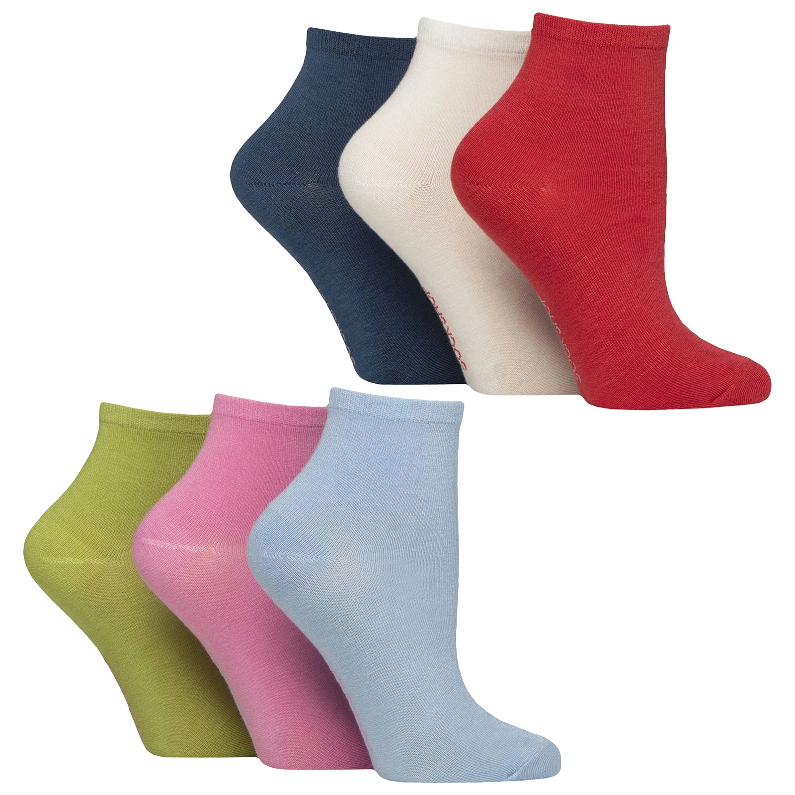3 Pack Womens Plain Anklet Breathable Socks by SOCKSHOP