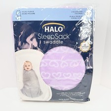 HALO SleepSack Swaddle Micro-Fleece Swaddle Wrap - Heartline Small 3 TO 6 MONTHS