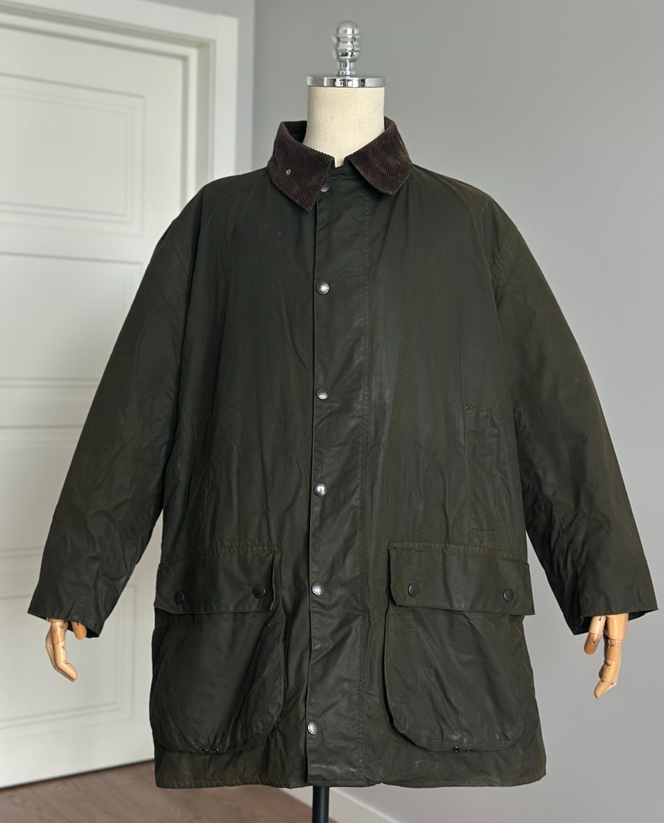 BARBOUR A200 Border Wax Jacket C46 / 117CM Made In England Vintage