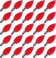 50 Pack C7 LED Replacement Christmas Light Bulb, C7 Shatterproof LED Bulbs for