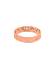 Bulgari 18K Rose Gold 0.01 Ct. Tw. Diamond Ring Women's 51