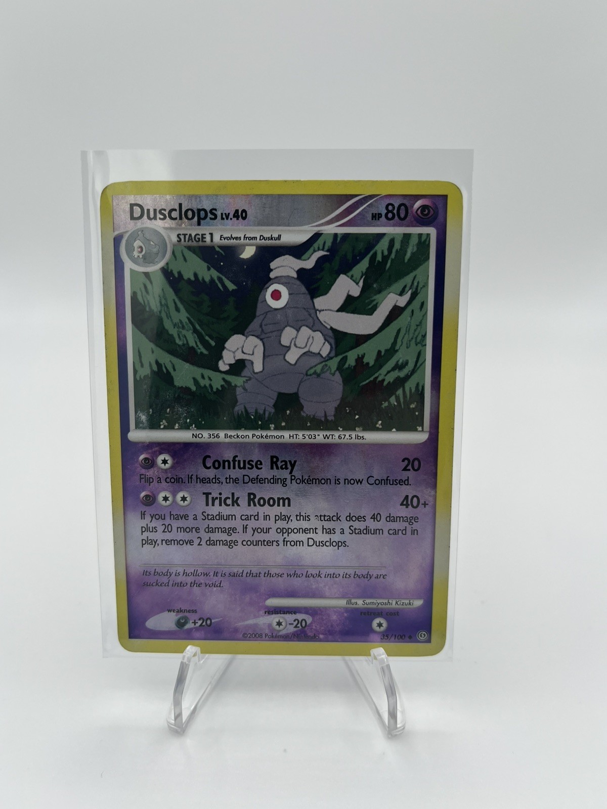 Pokemon Dusclops Stormfront SF 35/100 Reverse Holo Uncommon Psychic Stage 1 LP