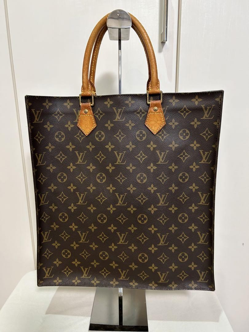 Louis Vuitton Monogram Sac Plat Tote Bag Luxury Handbag