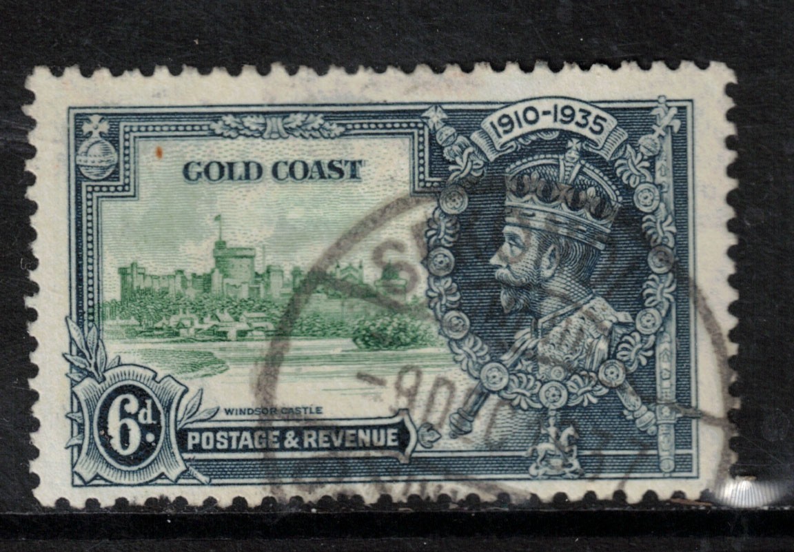 Gold Coast #110 Variety (SG #115a) Very Fine Used With Extra Flagstaff Variety