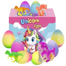 Cherislpy 6 Pack Unicorn Hatching Surprise Eggs - Grows 600 - Multicolor
