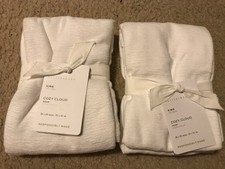 2 POTTERY BARN Cozy Cloud Shams KING Size Potterybarn Sham white NEW nwt