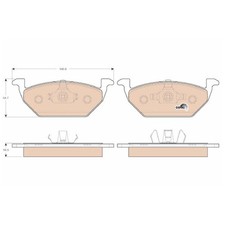 TRW Bremsbelagsatz Bremsklötze vorne 1JE698151B 6R0698151A 6C0698151B | 361660