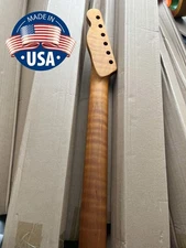 Tiger Roasted Flame Maple Guitar Neck 22 Fret Rosewood Fretboard For Fender TELE