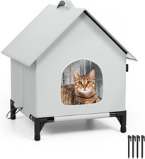 Insulated Cat House Outside Indoor,Easy to Put Together Selfwarming Cat Shelter