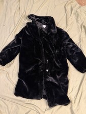 Steve Madden Black Fur Coat For Women With Gu...