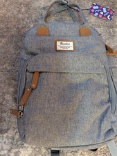 Ruvalino Diaper Bag Multifunctional All In One Travel Backpack Gray