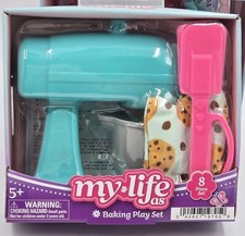 New My Life As Play Set 8 Piece Baking Mini Kit With Mixer, Recipe Cards  More
