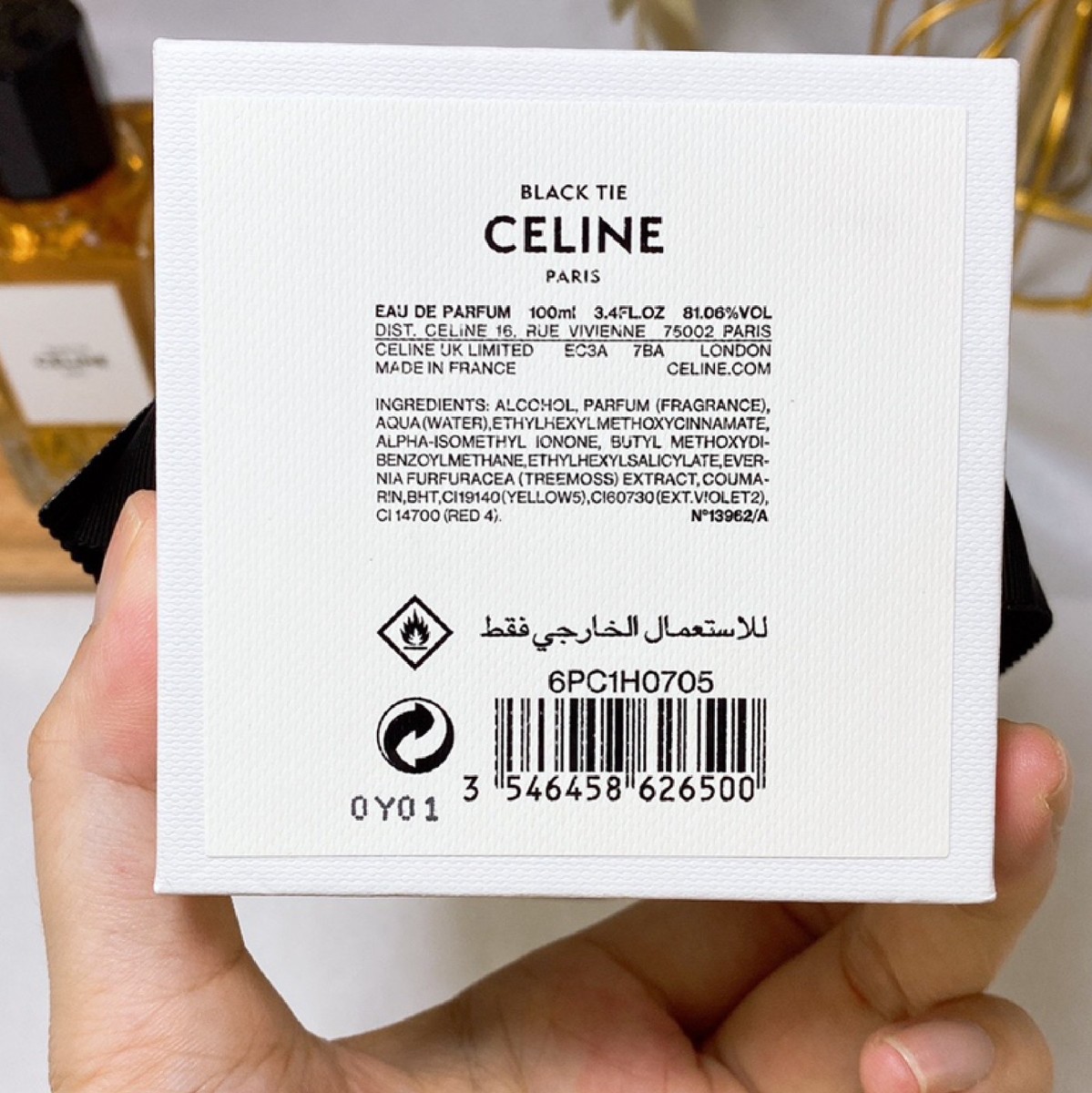 Celine Black Tie Perfume 100ml Eau de Parfum Unisex Powdery