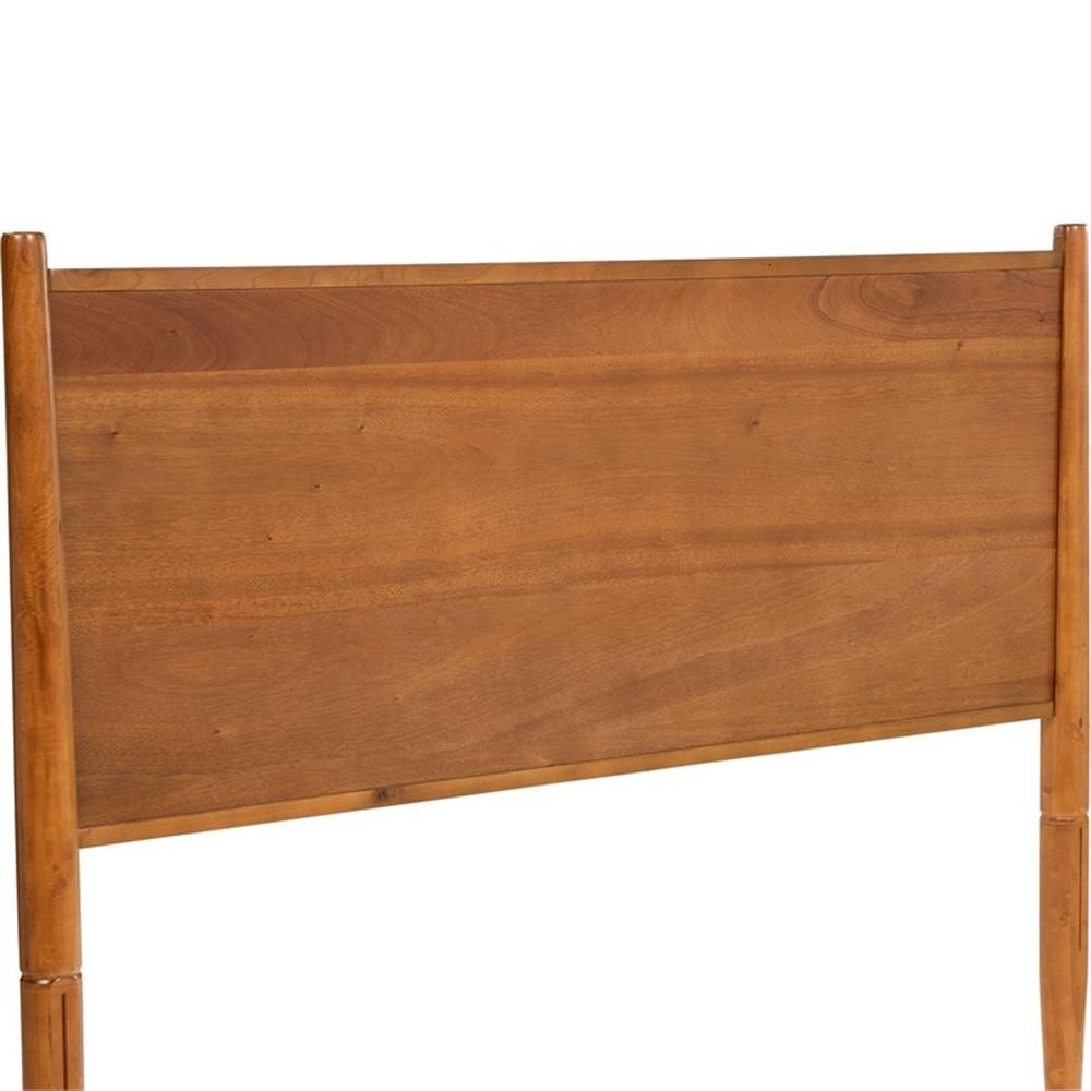 Furniture of America Belkor Solid Wood California King Platform Bed in Oak