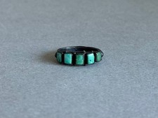 Old Pawn Navajo Sterling Silver and Turquoise Ring. Size 4 3/4
