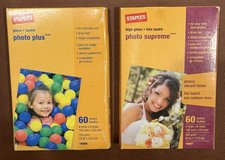 NEW Staples 4x6 Photo Paper Bundle   Photo Plus  Supreme 120 Sheets