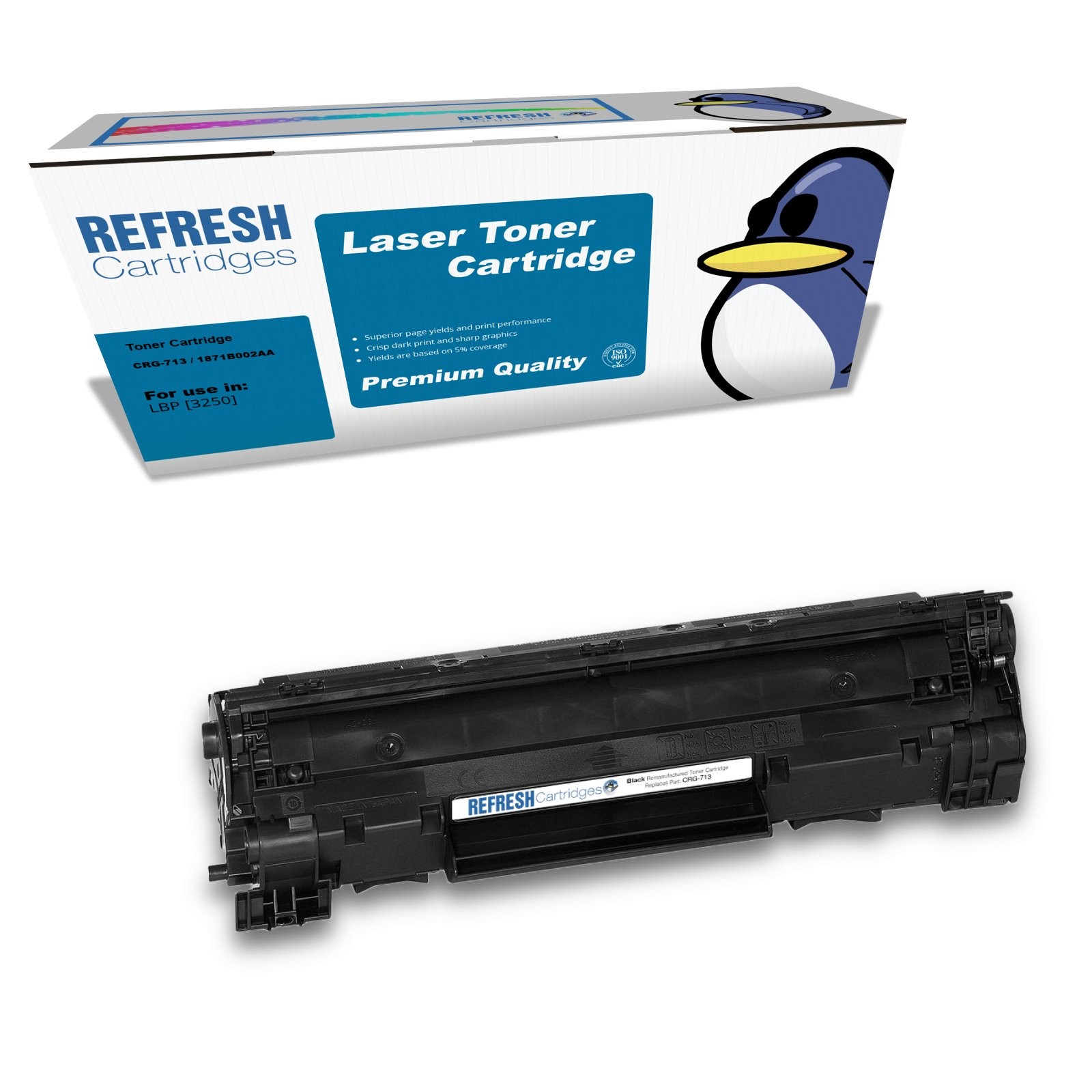 Refresh Cartridges Black CRG-713/1871B002AA Toner Compatible With Canon Printers