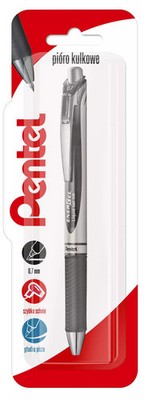 5902894025495 Pióro kulkowe 0,7 mm EnerGel BL77 szary 1 szt. Pentel