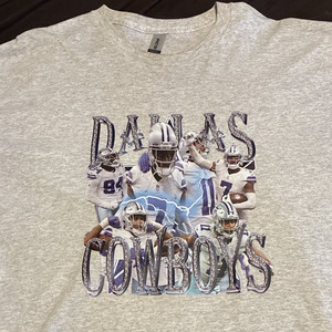 Gildan Dallas Cowboys "WE DEM BOYZ" Gray Graphic T-Shirt Football Size XL