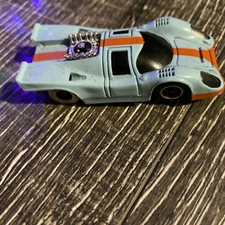 Tyco Pro Porsche Gulf 917 HO Slot Car Light Blue Orange Vintage