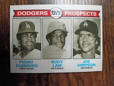 1979 Topps Pedro Guerrero Rookie #719 Baseball Card Los Angeles Dodgers EX+. rookie card picture