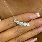 3.2ct IGI Certified E/VVS2 Lab Created Diamond Statement Necklace White Gold — photo 4