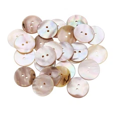 25 Pcs Natural Shell Button, 2 Hole 23mm Mother of Pearl Button, Purple