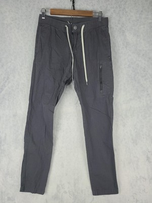 Vuori Pants Mens Small Gray Ripstop Climber Elastic Waist Zip Pockets V412