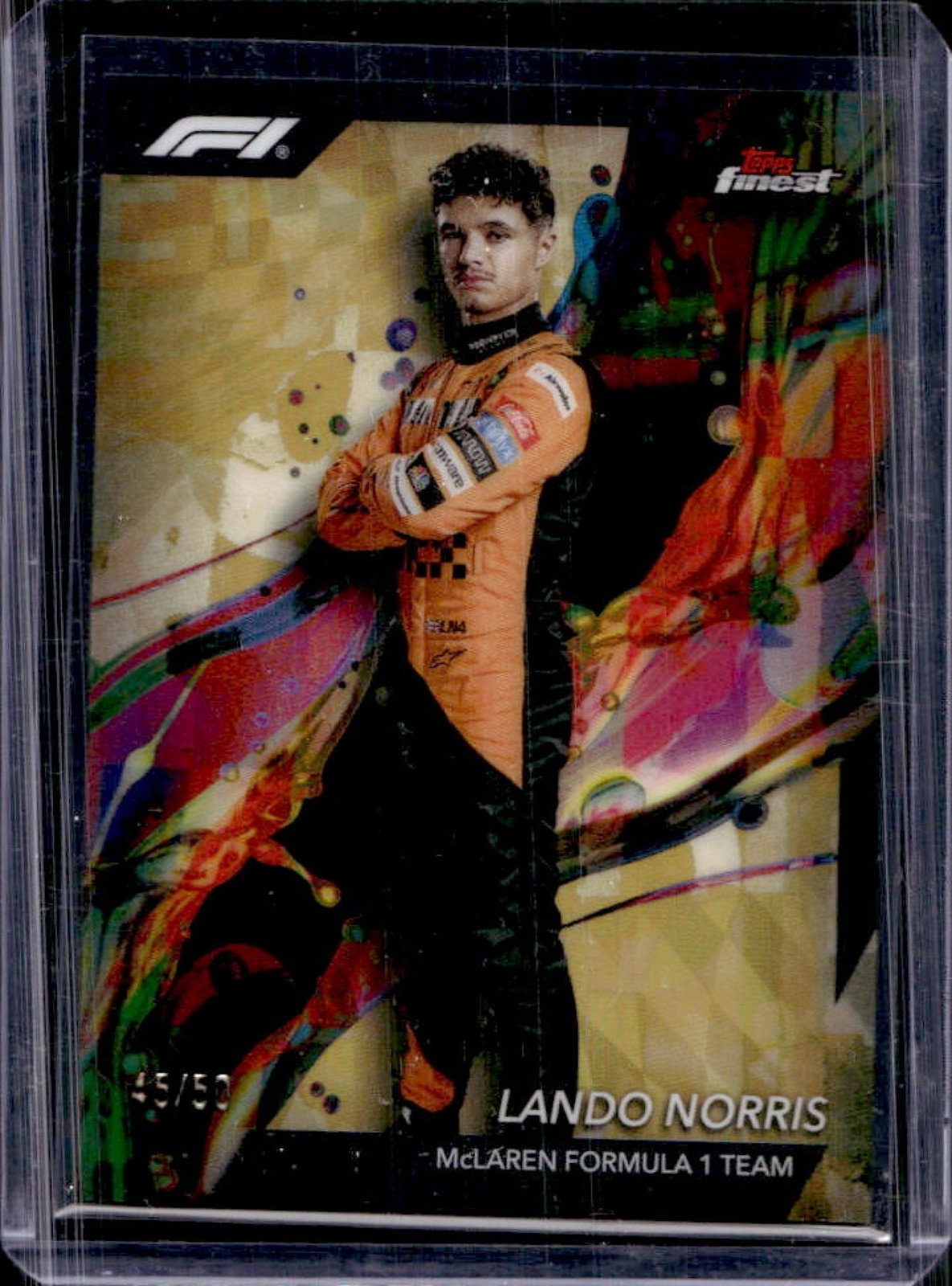 2024 Finest F1 Lando Norris Gold Refractor Common #/50