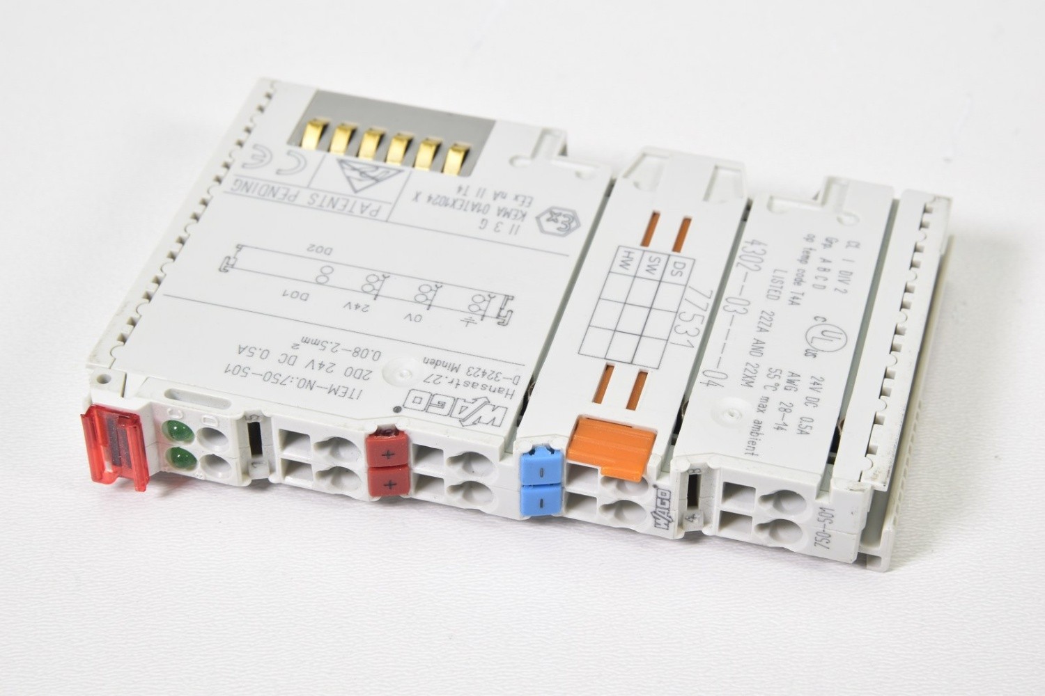 WAGO 750-501 / 750 501 / 750501, 2-channel digital output 24VDC 0.5A