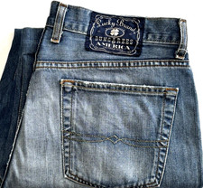 Lucky Brand Mens Size W33 x L28 Dungaree Mechanic Straight Leg Blue Denim Jeans