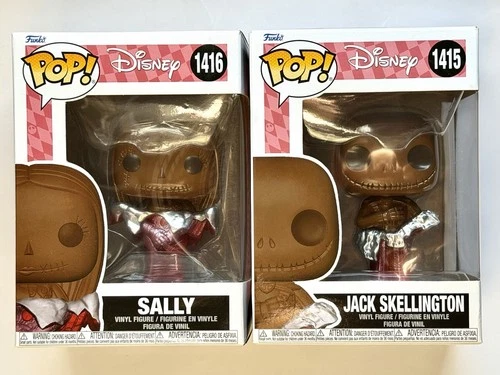Funko Pop! Vinyl Disney Jack Skellington  1425 & Sally  1416 Valentine’s Day Set