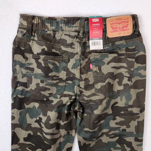 Levis Jogger Pants Youth 14 Camo Stretch Slim Fit Drawstring Waist New - Picture 4 of 12