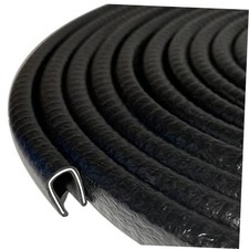 Rubber Edge Trim Black 26Feet, Fits 1/8  Edge, Flexible U Shape Fits 1/8" Edge