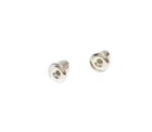 5.10mm Secure aluminium on silicon rubber pair earrings studs back — photo 1