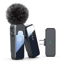 Wireless Lavalier Microphone for iPhone 15 16 Android with Noise Cancellati...