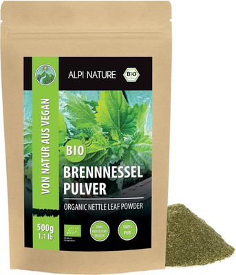 Alpi Nature Brennnessel Pulver BIO 500G, Brennnesselblätter Getrocknet Und Gemah