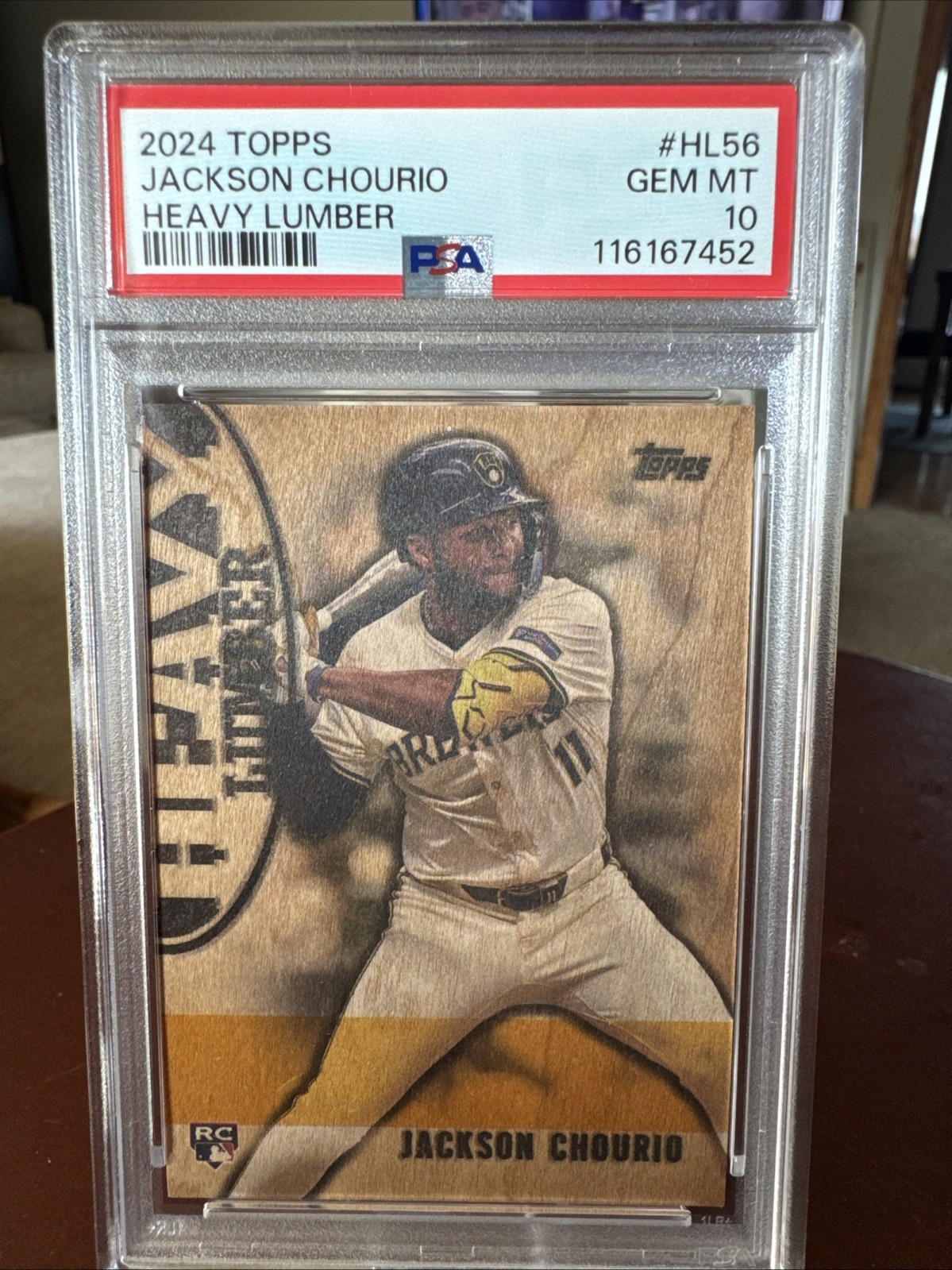 2024 Topps Update Series - Heavy Lumber - Jackson Chourio #HL-56 (RC) PSA 10 🔥