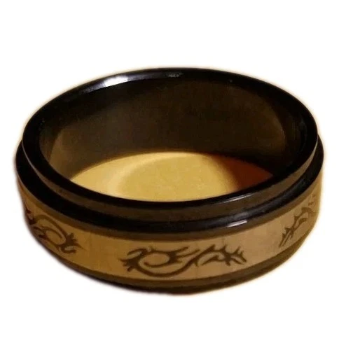 Spinner Ring - Black Stainless Steel - Mens Size 11.25 - Image 2 of 4