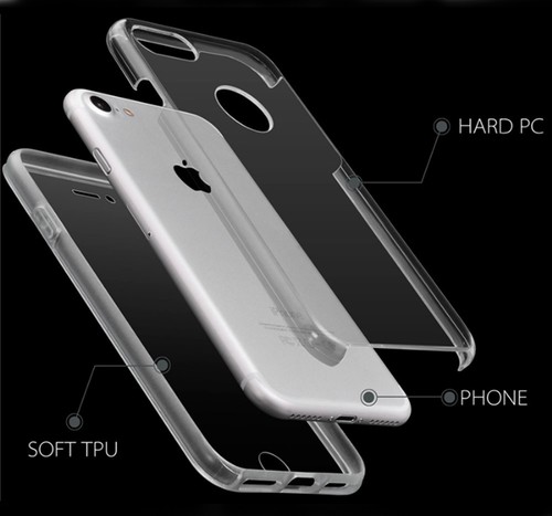 Custodia Doppia Trasparente In Pc + Tpu Full Body 360 Per Xiaomi Redmi