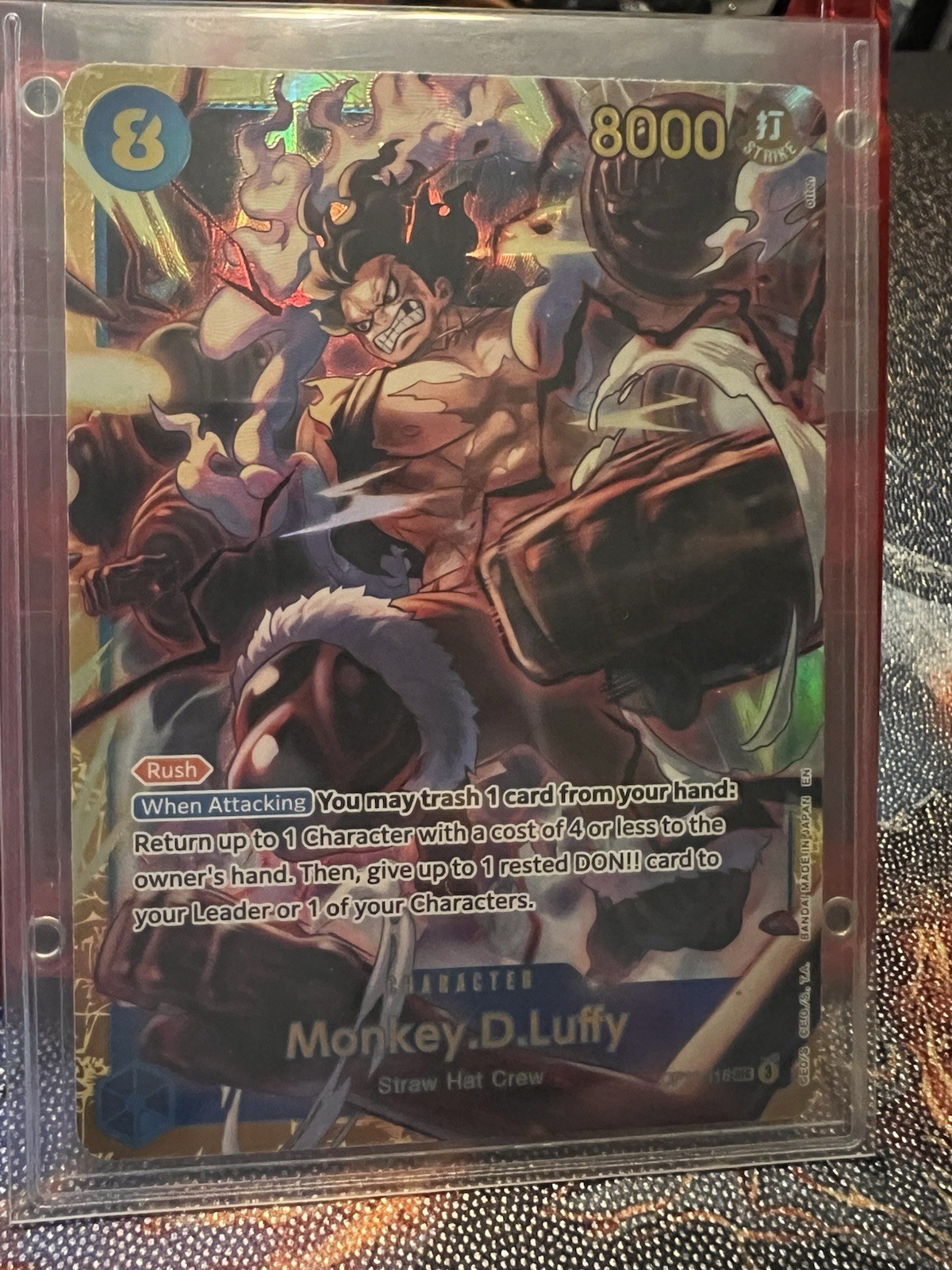 Bandai One Piece CCG OP11-118 Monkey.D.Luffy Secret Rare Alt Art 8000