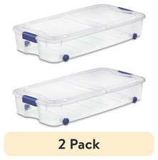 (2 pack) Sterilite Large Storage Bin, 66 Quar...