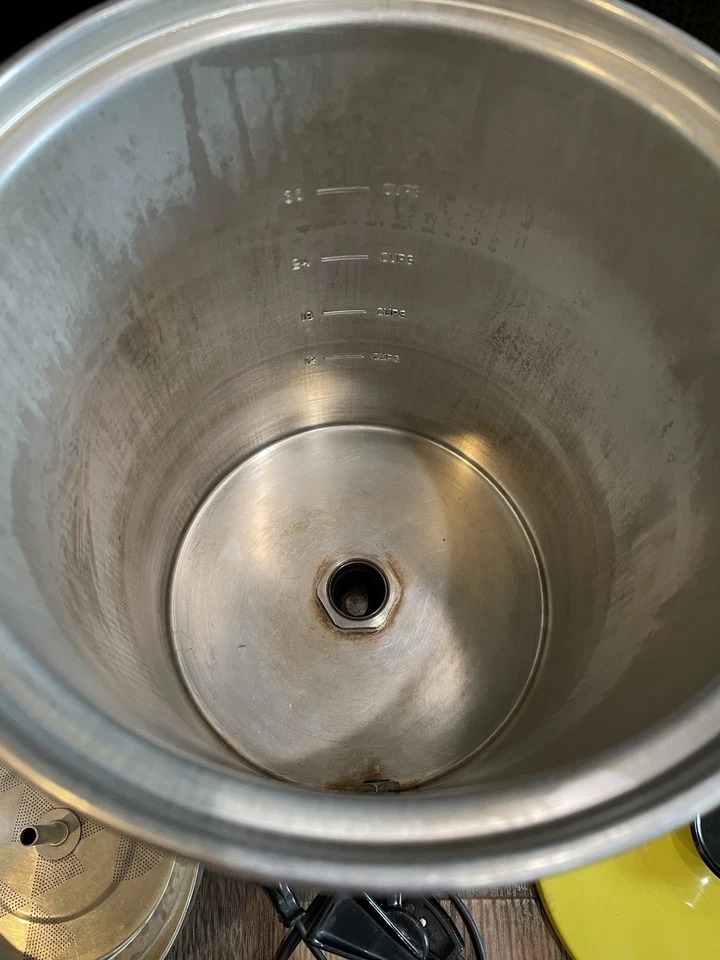 Cafeteira West Bend PERCOLATOR 30 xícaras grande AMARELO FLORAL Flower Power VINTAGE - Imagem 4 de 4