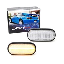iJDMTOY JDM Clear Lens Amber Full LED Front Fender Side Marker ... Fast USA SHIP