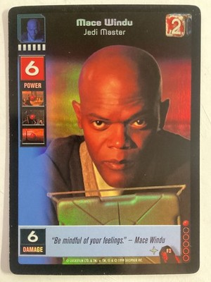 Mace Windu Star Wars Young Jedi CCG Foil Trading Card #F3 Uncommmon