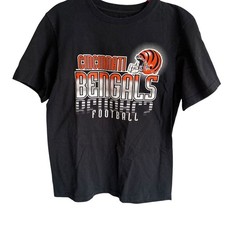 NFL Team Boys Black Cincinnati Bengals Football T-Shirts, XL 14/16