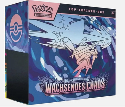 Pokémon Mega-Entwicklung Wachsendes Chaos Top Trainer Box Deutsch OVP